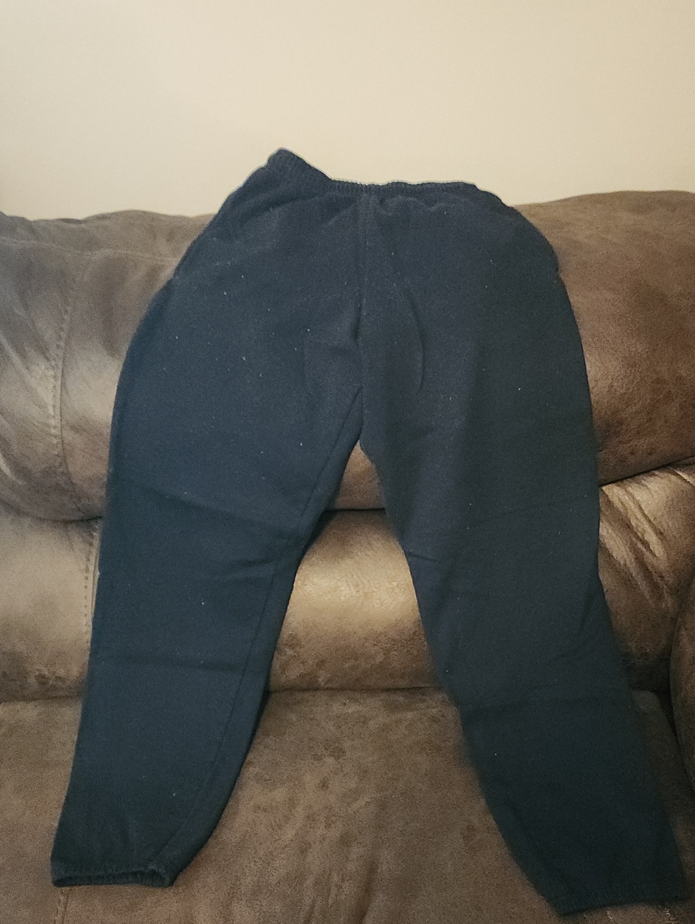 Athletic Works Black Sweatpants with White Drawstring